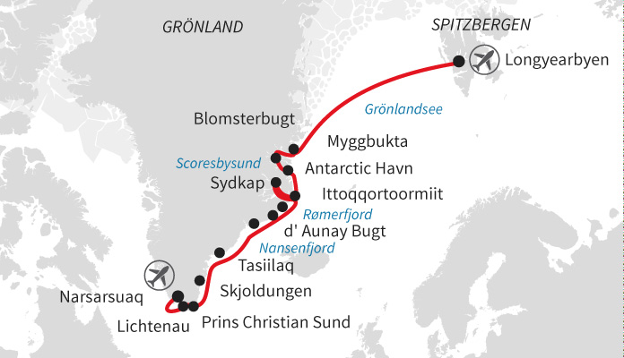 Ost- und Südgrönland entdecken