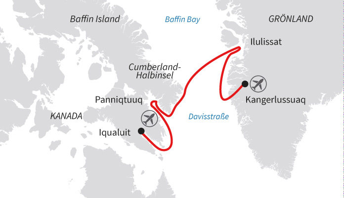 Baffininsel und Grönland