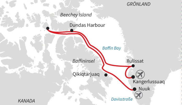 Routenkarte: Die legendäre Passage