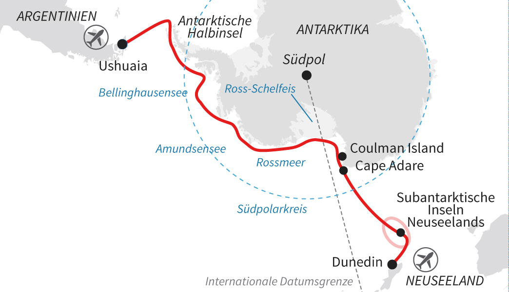 Halbumrundung Westliche Antarktis