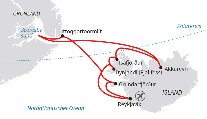 Island und Scoresbysund