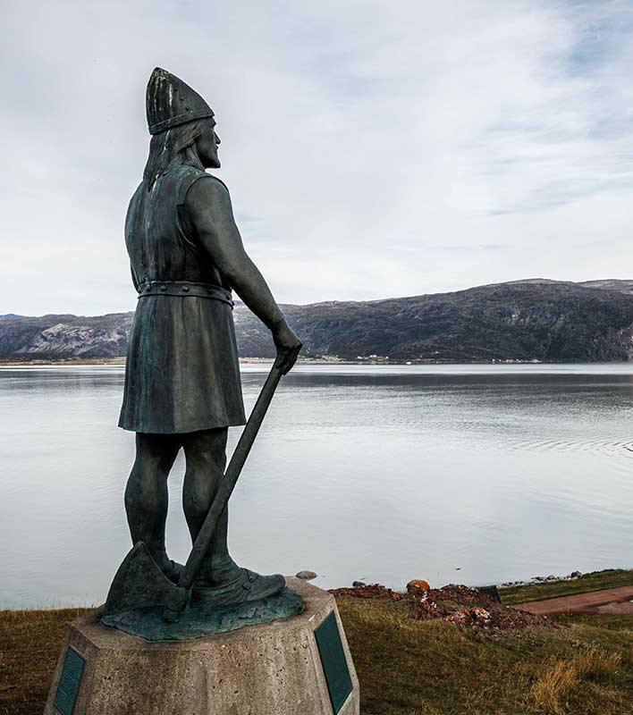 Wikingerstatue in Qassiarsuk, Grönland