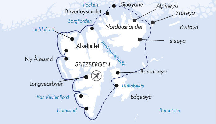 Rund um Spitzbergen