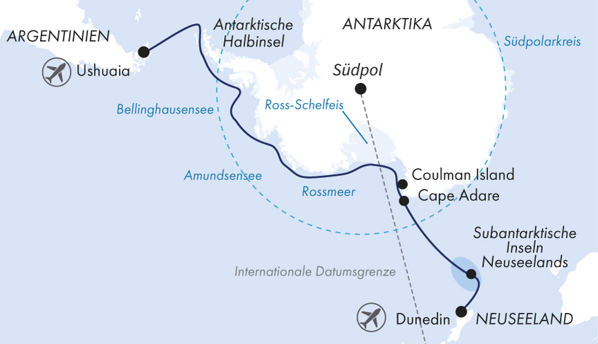 Halbumrundung Westliche Antarktis